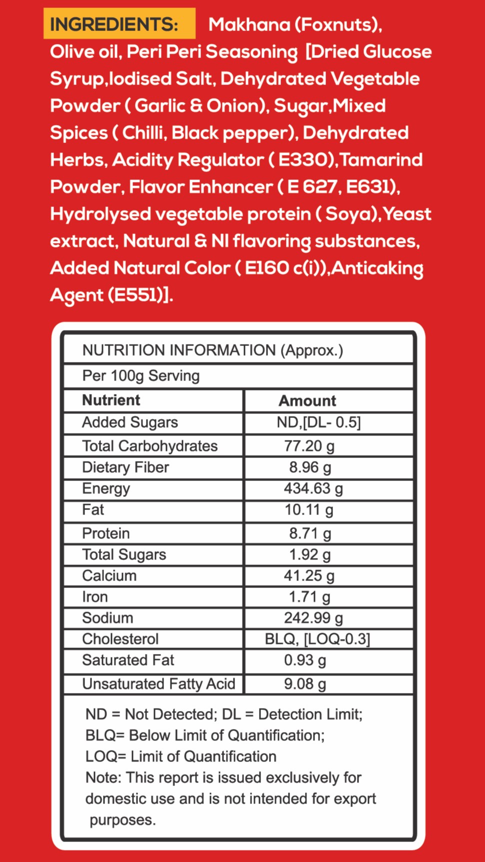 Peri Peri label